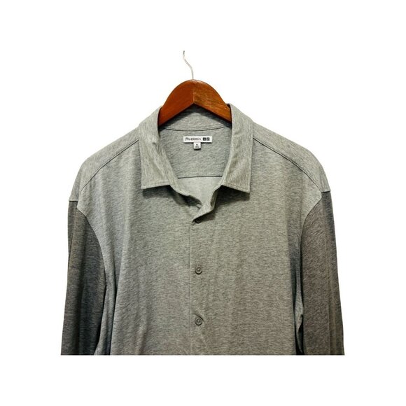 JW Anderson Shirt Gray Color-Block Casual Button Up Cotton Blend Size XL - Picture 3 of 7